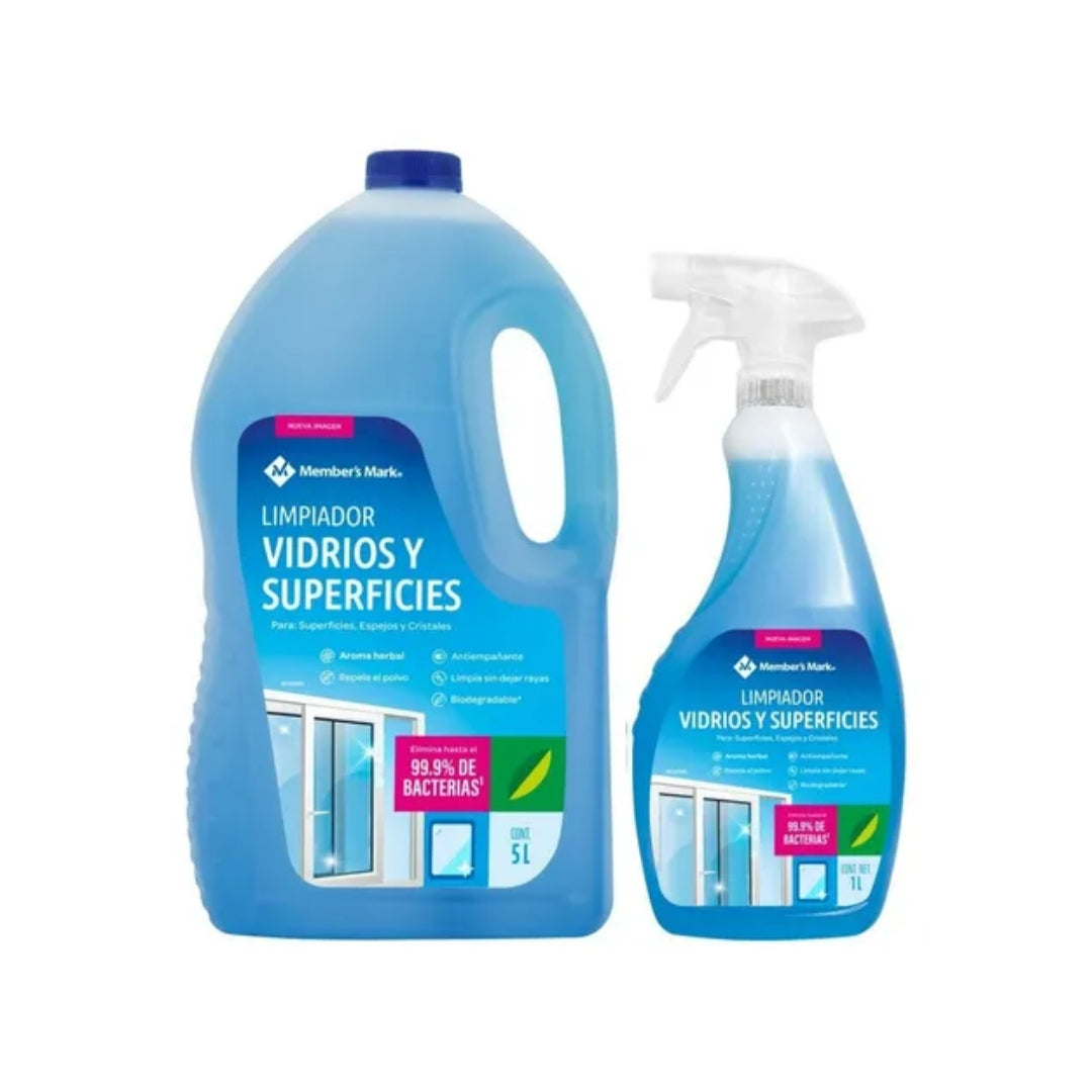 Limpiador De Vidrios Members 5 Lt + Members 1 Lt Pz (1)