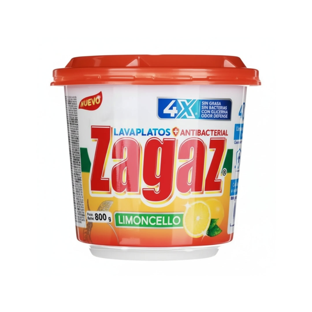 Detergente Trastes Zagaz Pasta Limoncello 800 Gr (12)