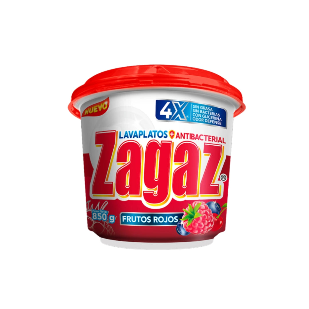 Detergente Trastes Zagaz Pasta Frutos Rojos 800 Gr (12)