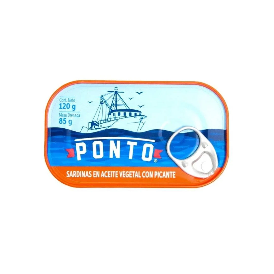 Sardinas Ponto Aceite Vegetal Con Picante 120 Gr (24)