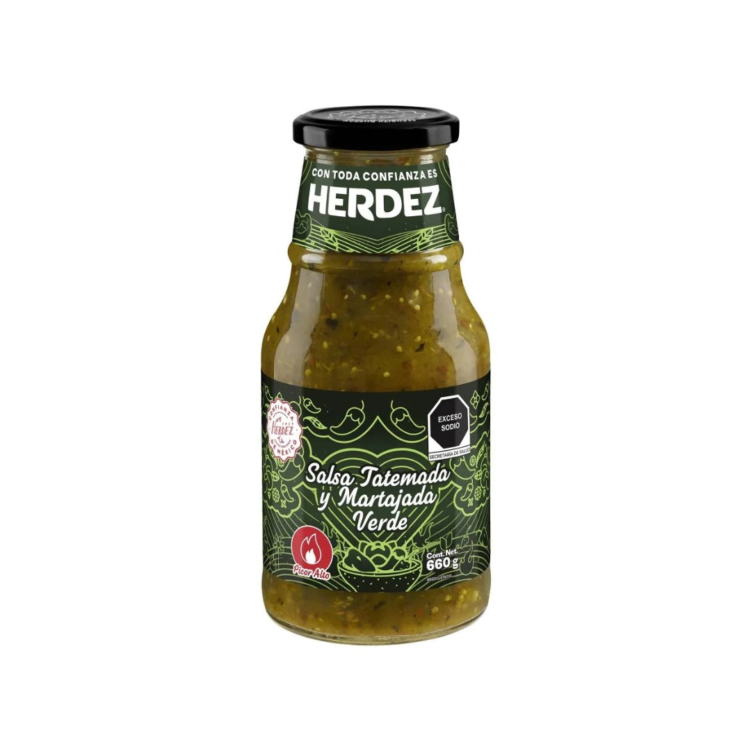 Salsa De Cocina Herdez Tatemada Y Martajada Verde 660 Gr (1)