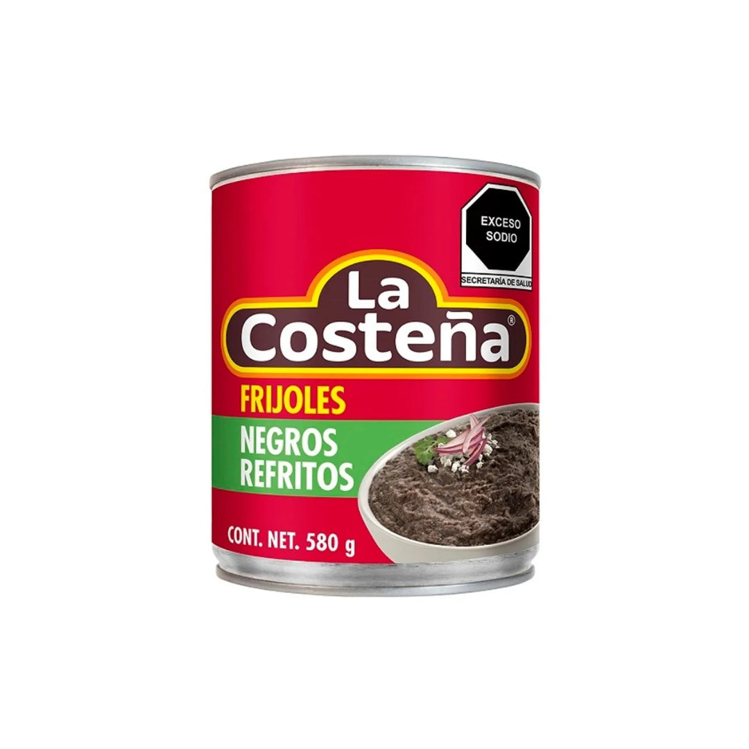 Frijol Costeña Negros Refritos Lata 580 GR (1)
