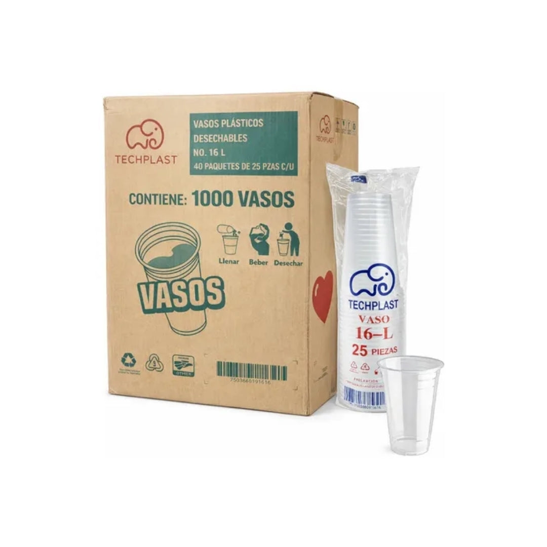 Vasos TechPlast 1 Lt 25 Pz (20)