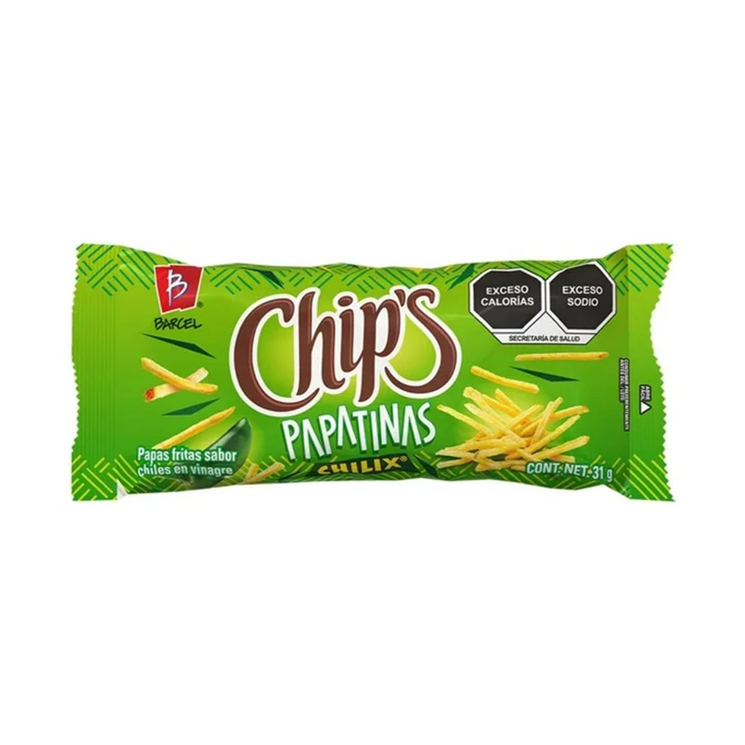 Botanas Barcel Chips Papatinas Chilix 31 Gr