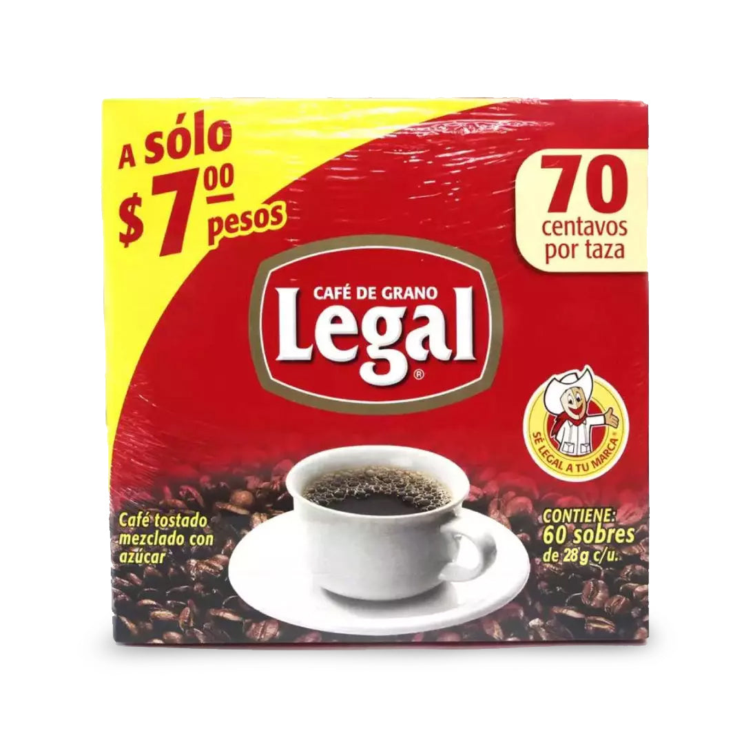 Café Soluble Legal Sobrecito 28 Gr (60Pz) (6Ex)