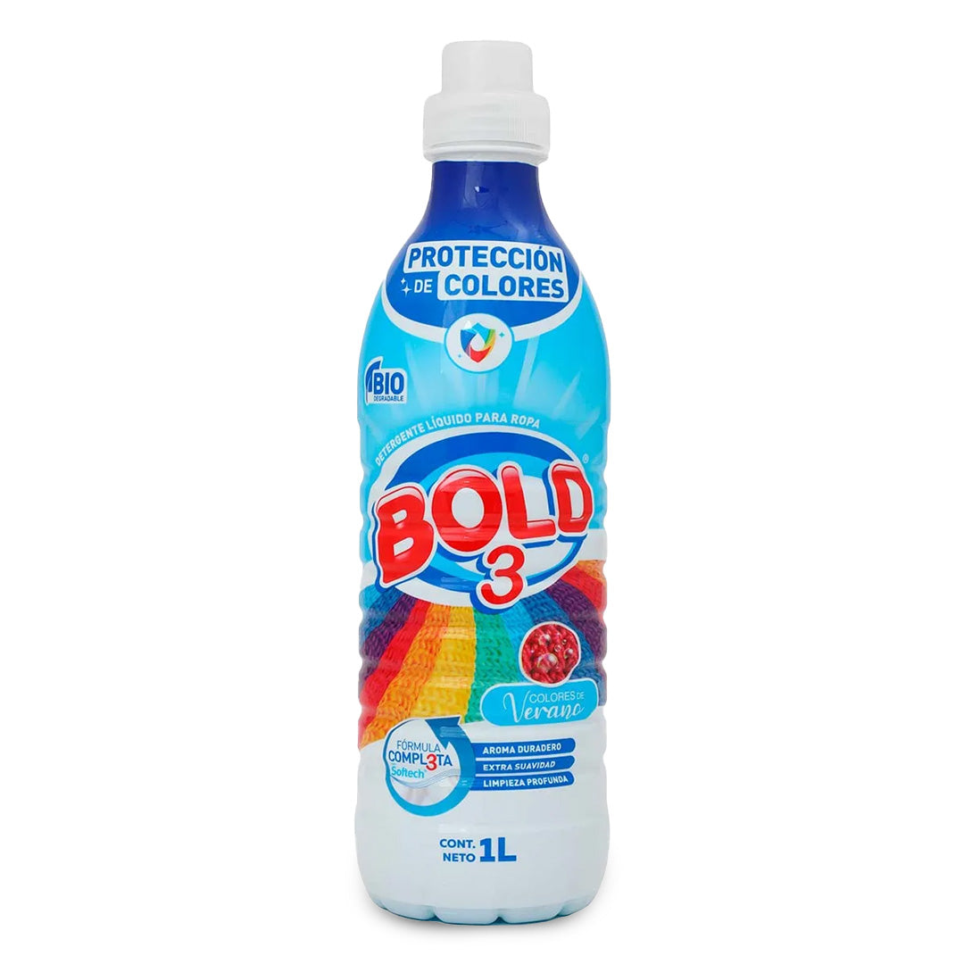 Detergente Ropa Liquido Bold 3 Color De Varano 1 Lt