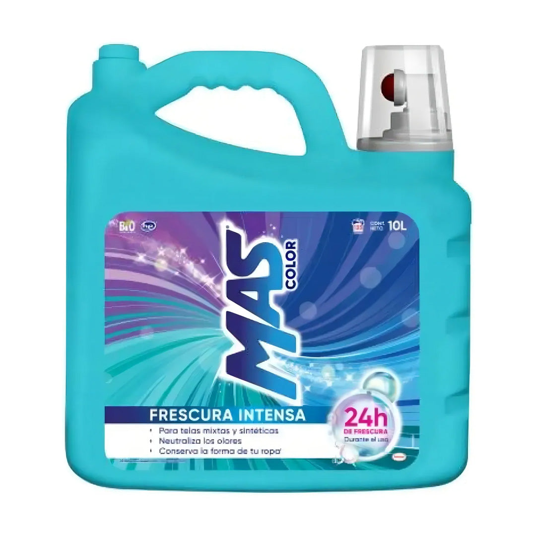 Detergente Ropa Liquido Mas Color Frescura Intensa 10 Lt