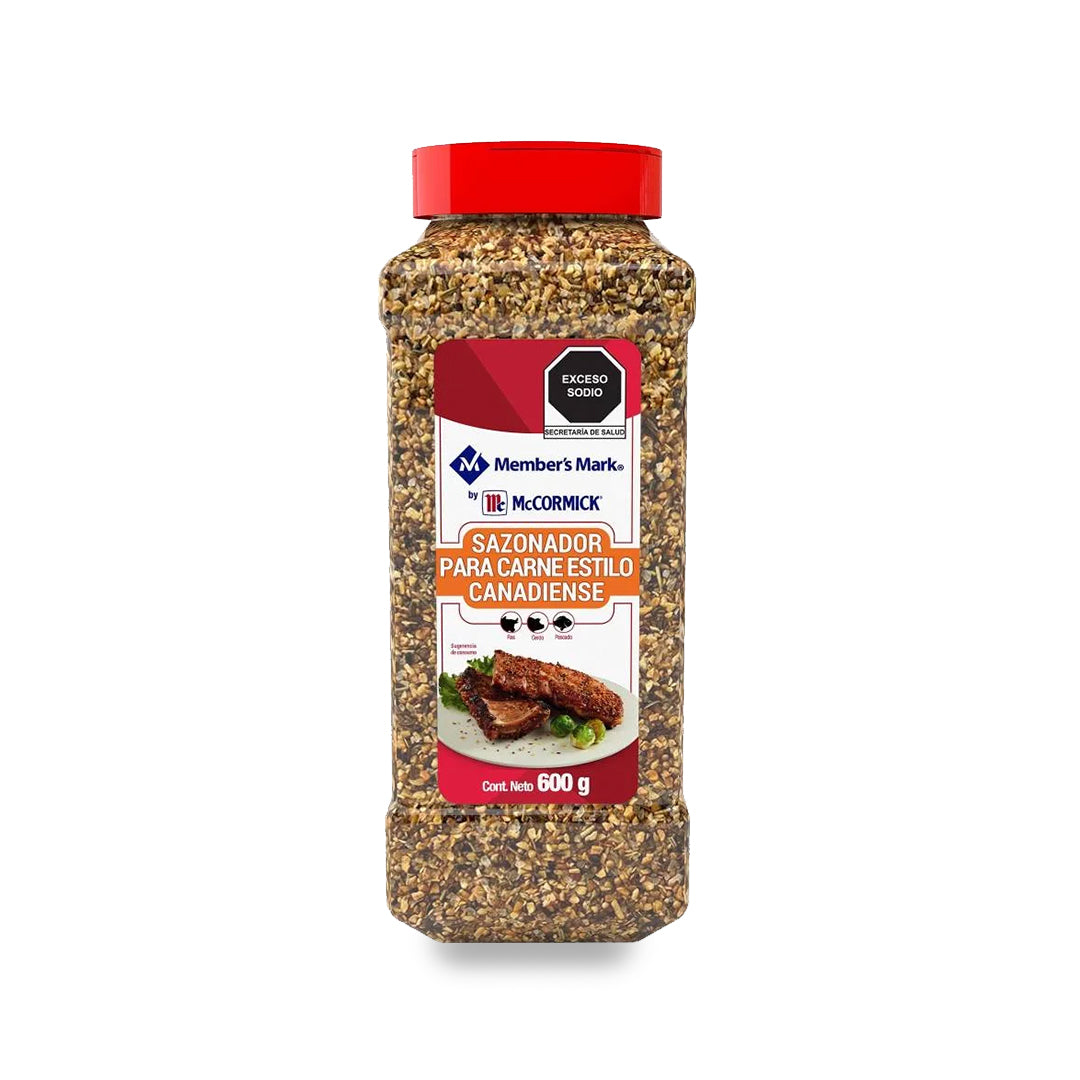 Especias Frasco Members Sazonador Para Carnes Canad. 600Gr