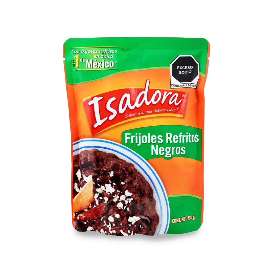 Frijol Isadora Negros Bolsa Refritos 430Gr