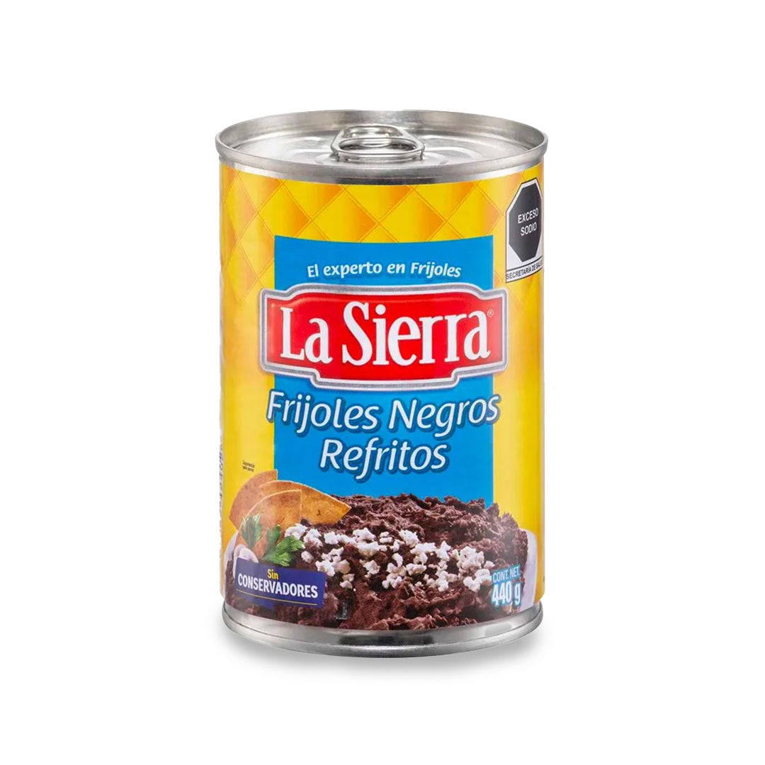 Frijol La Sierra Negros Lata Refritos 440Gr