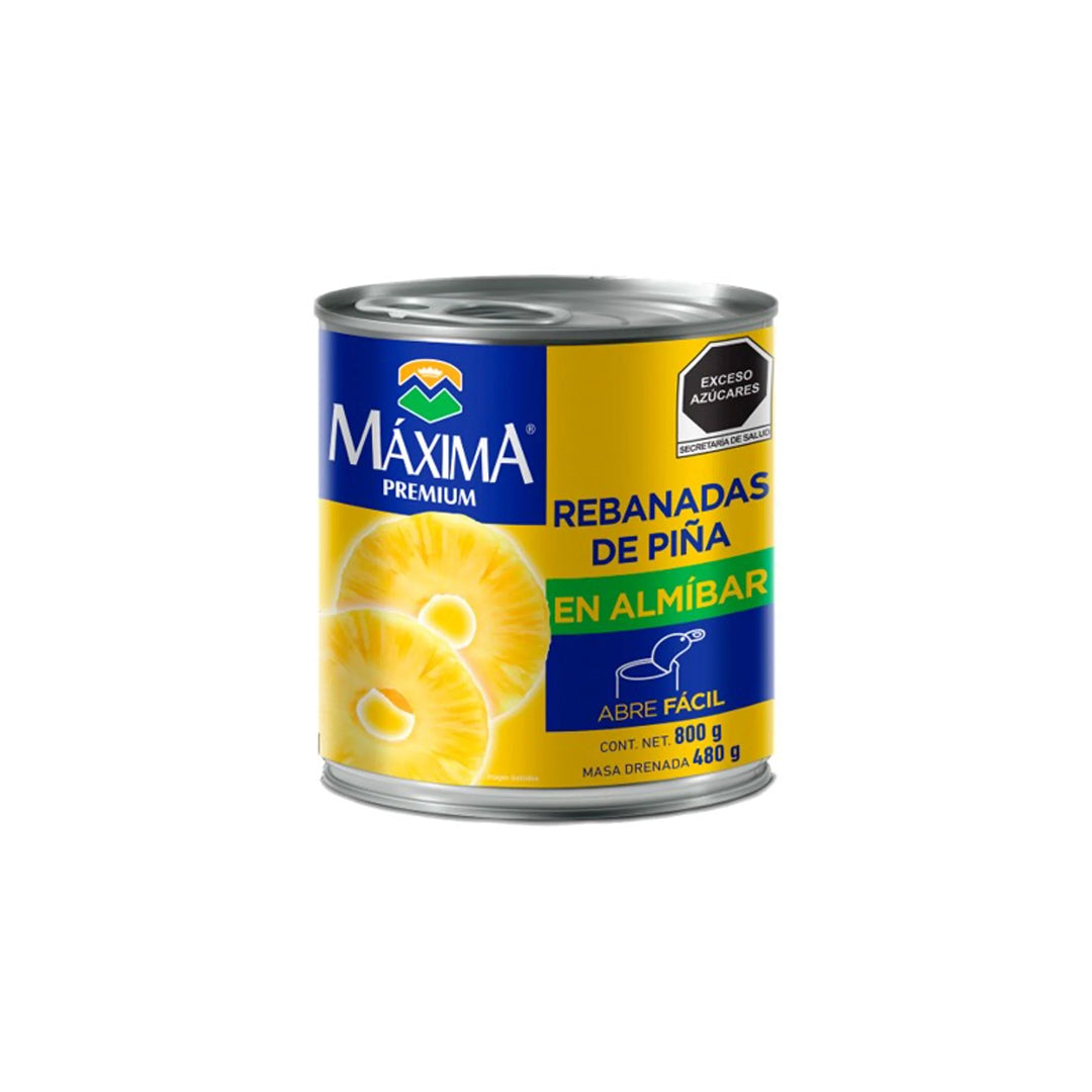Fruta En Almibar Maxima Piña Rebanadas 800Gr