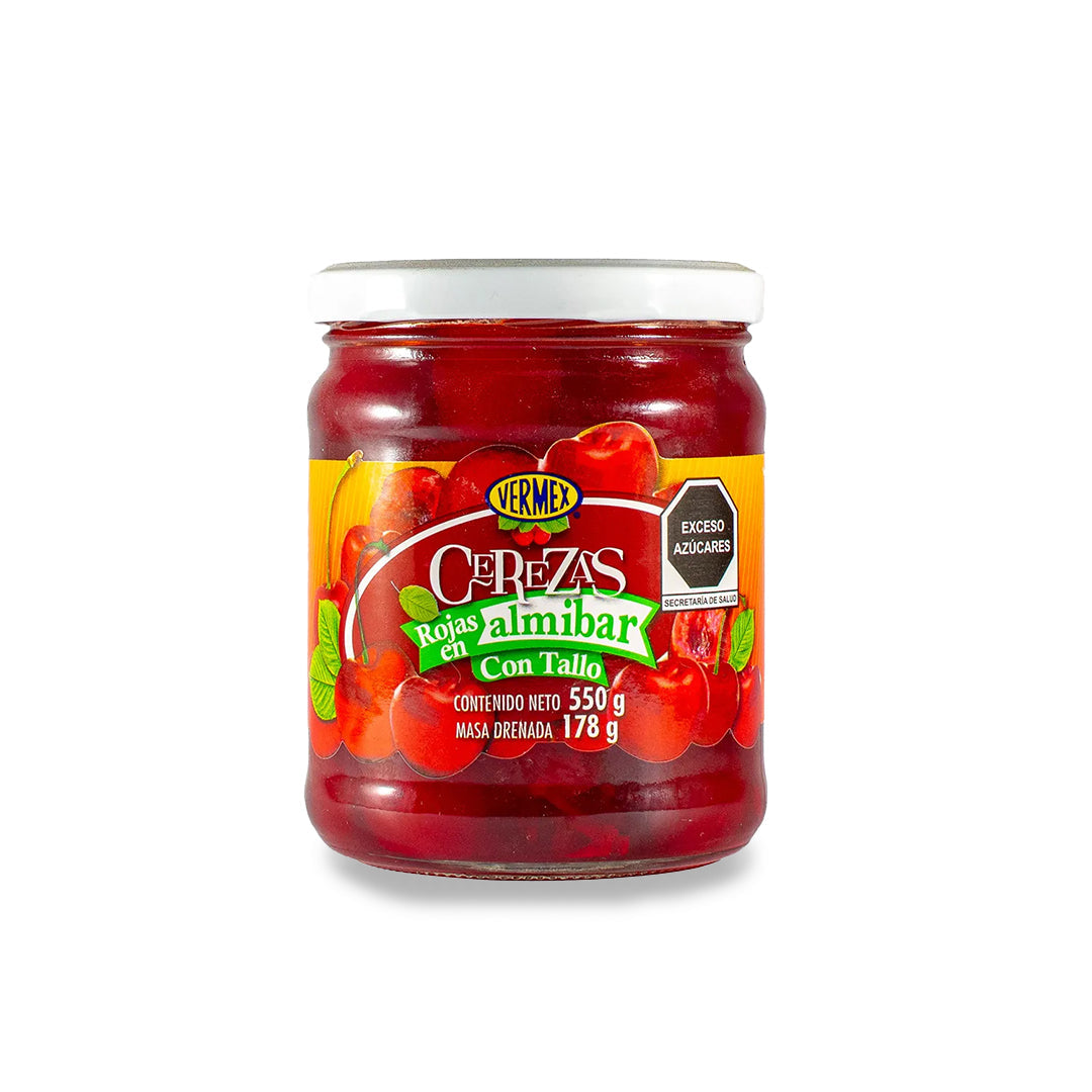Fruta En Almibar Vermex Cereza C/Tallo 550Gr