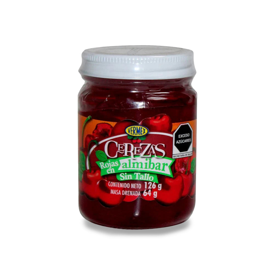 Fruta En Almibar Vermex Cereza Roja S/Tallo 126 Gr