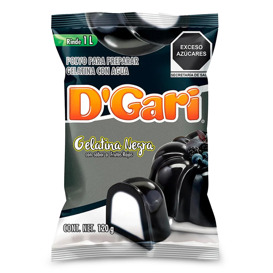 Gelatinas Gari Agua Negra Frutos Rojos 120 Gr
