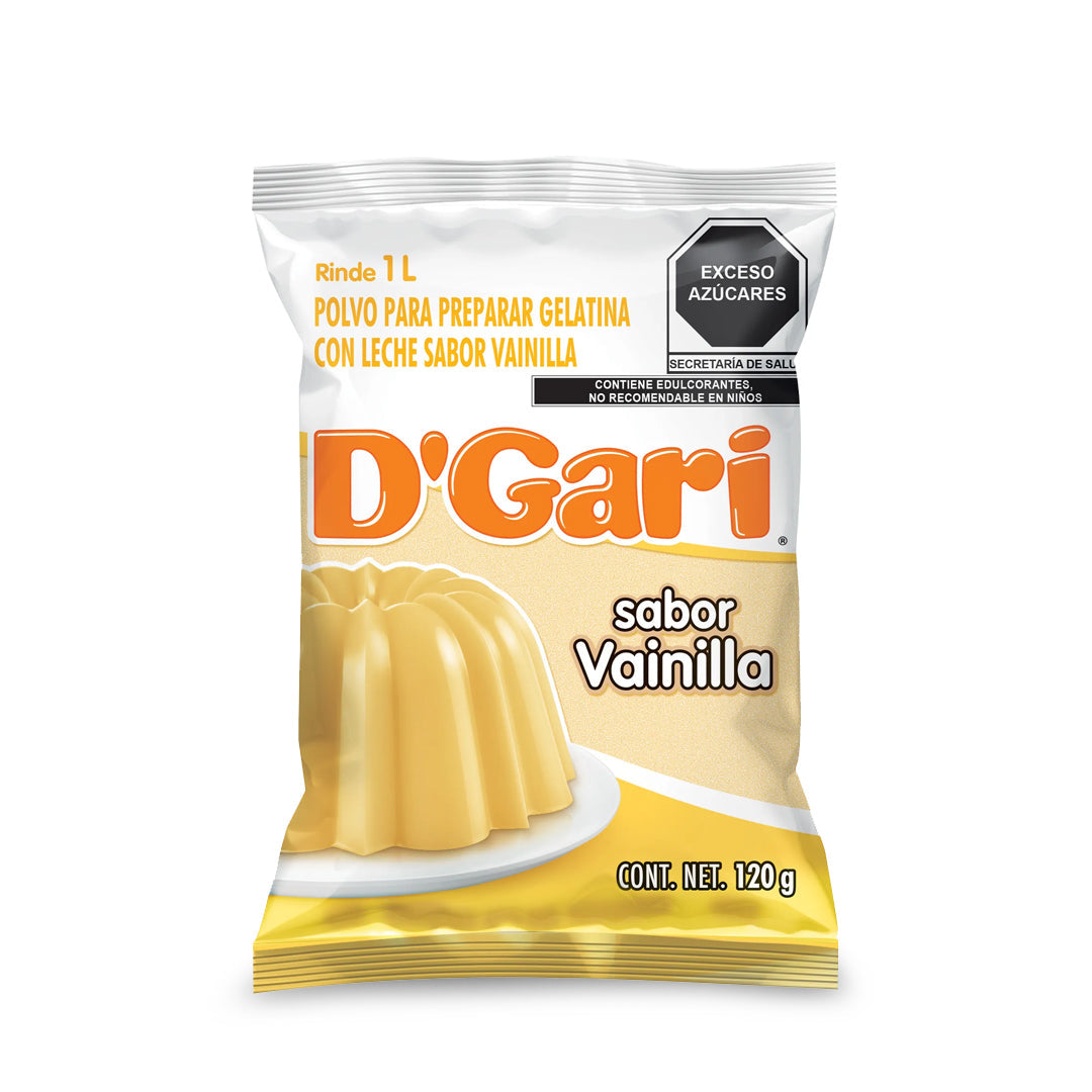 Gelatinas Gari Leche Vainilla 120G