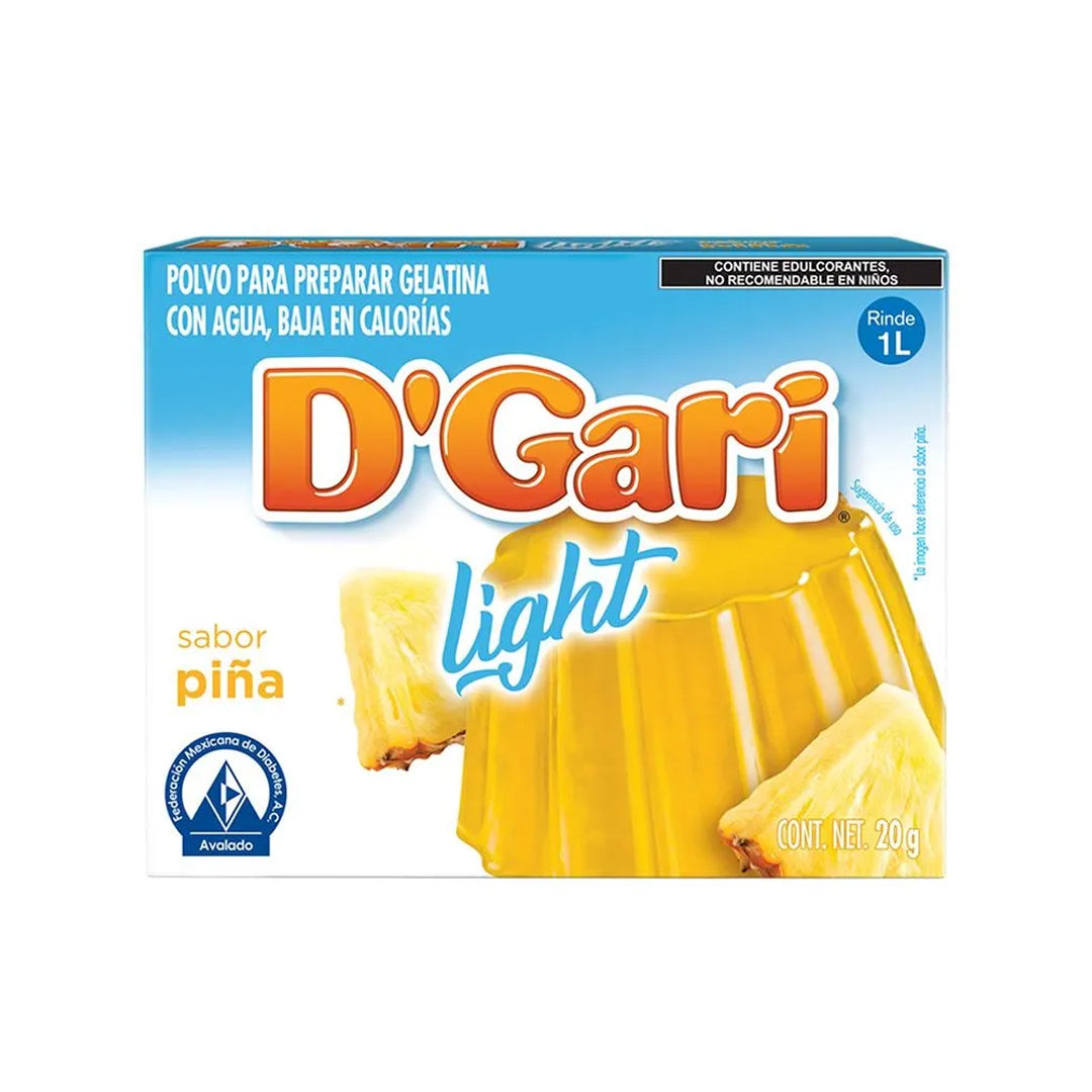 Gelatinas Gari Ligth Piña 20 Gr