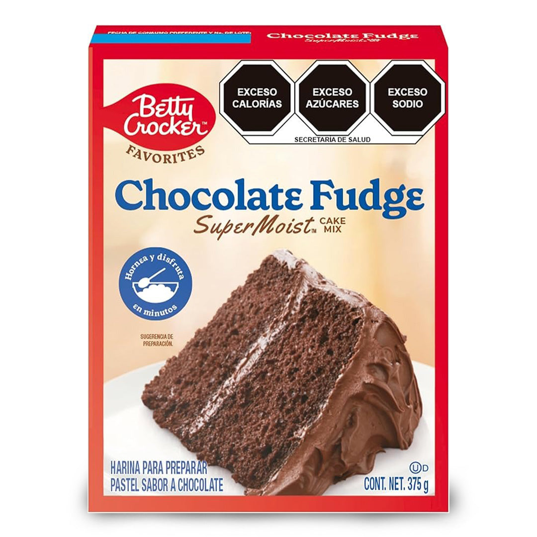 Harina Para Pastel Betty Crocker Fudge Super Moist 375 Gr