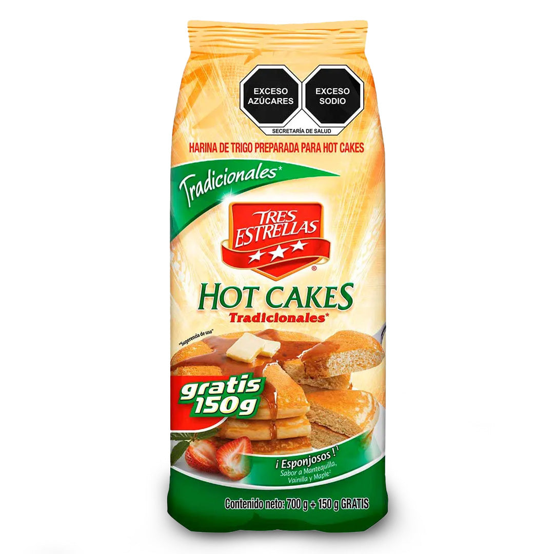 Harina Para Hot Cakes Tres Estrellas Tradicional 1Kg