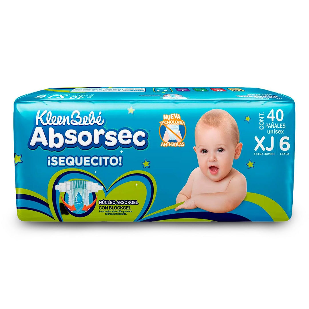 Pañal Absorsec Extra Jumbo 40Pz