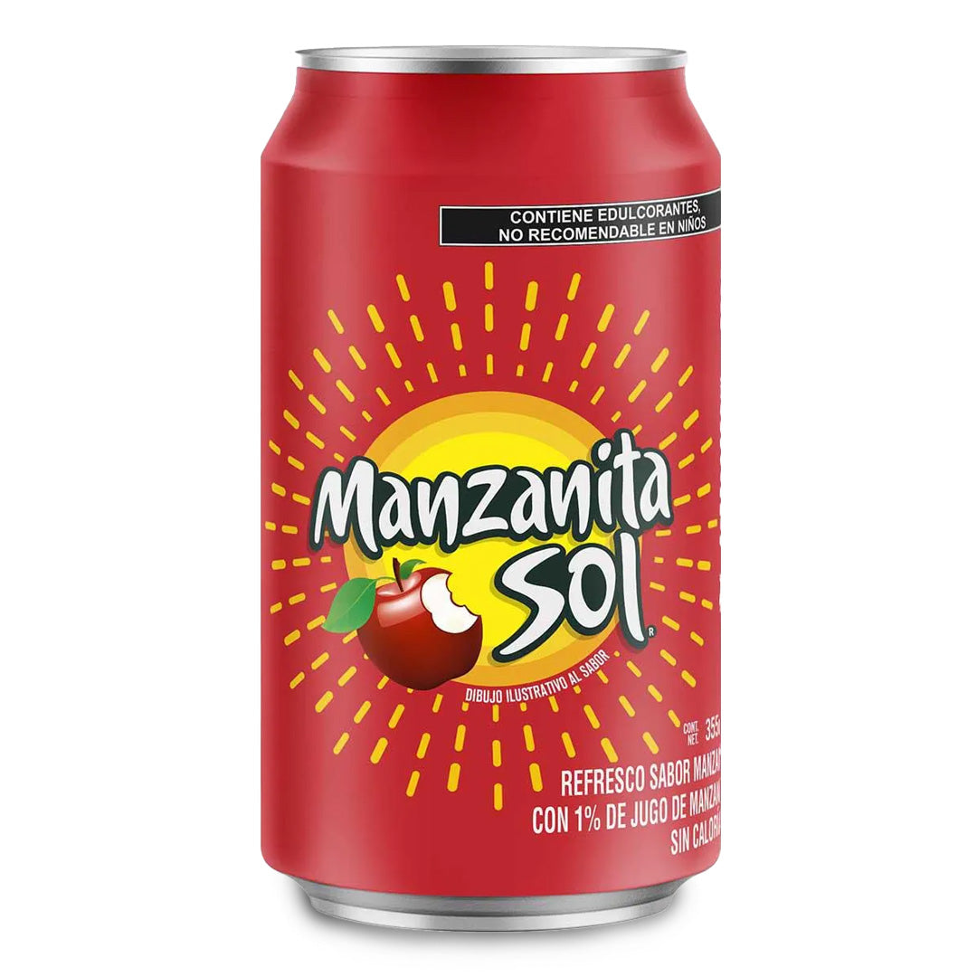 Refresco Manzanita Sol Lata 355 Ml 1% Manzana