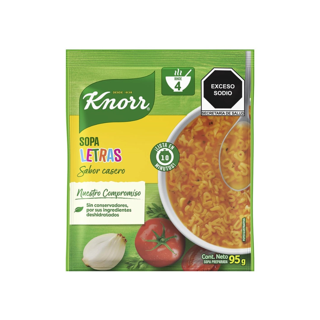 Sopa Instantanea Knorr Letras 95 Gr