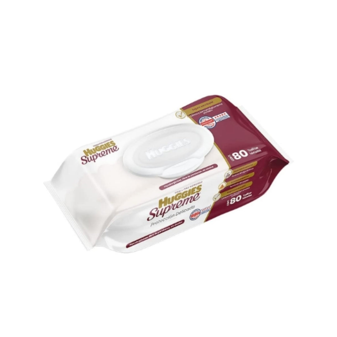 Toallas Para Bebe Huggies Supreme Pure Natural 80Pz
