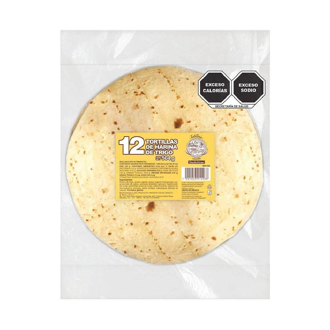 Tortillas Mission Harina Barrio 12 Pz 504 Gr