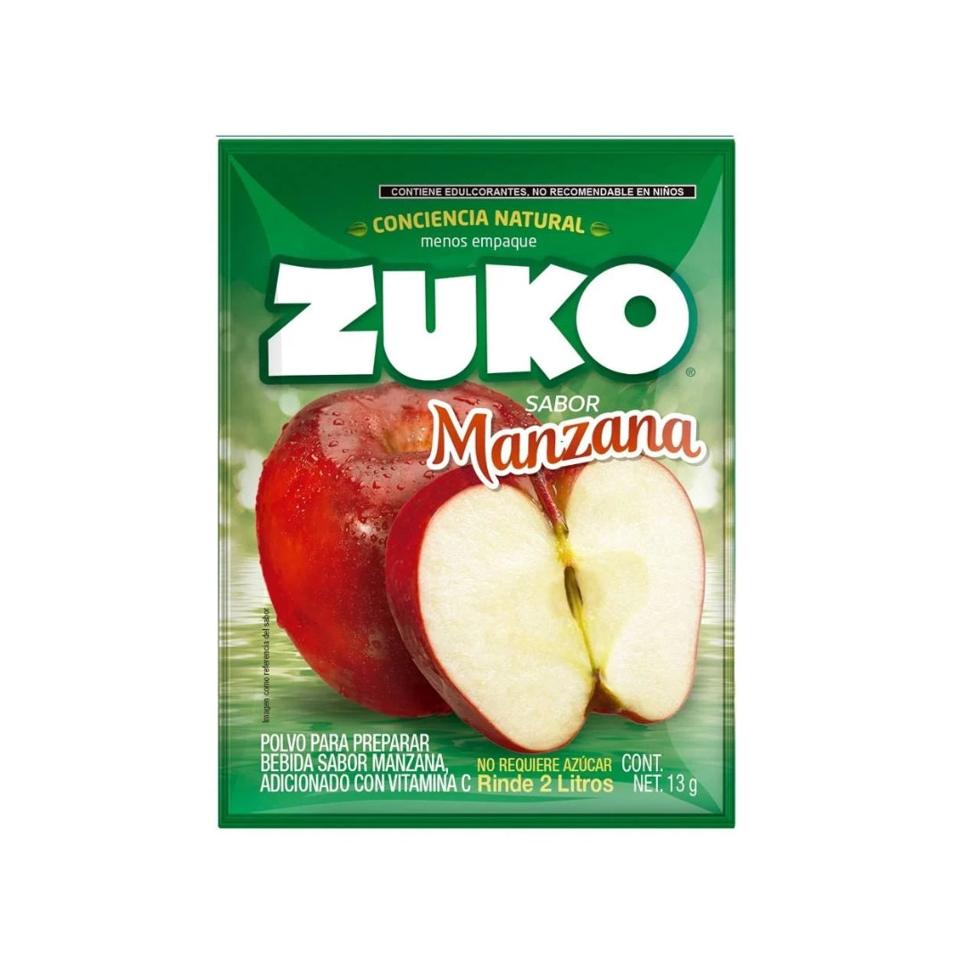 Bebida En Polvo Zuko Manzana 15Gr.