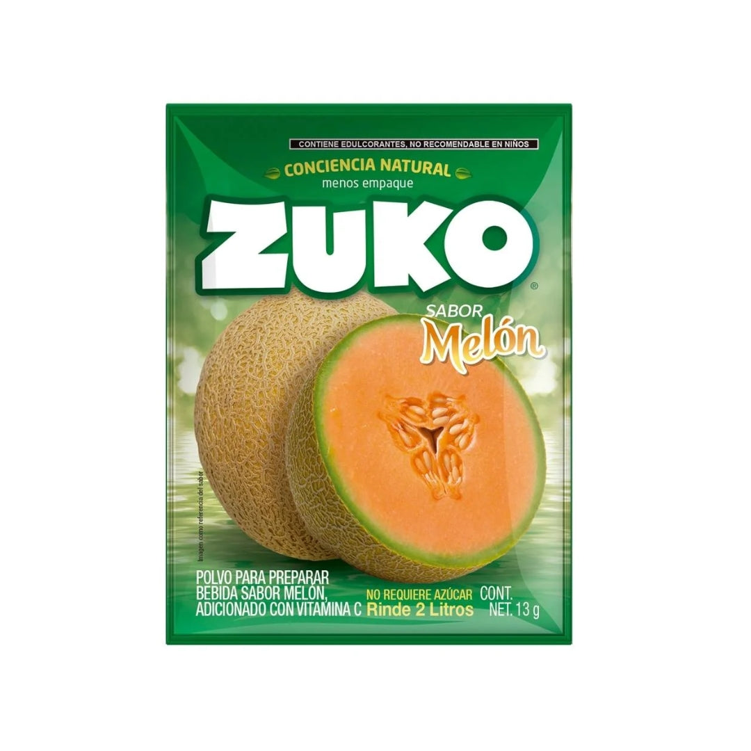 Bebida En Polvo Zuko Melon 13 Gr