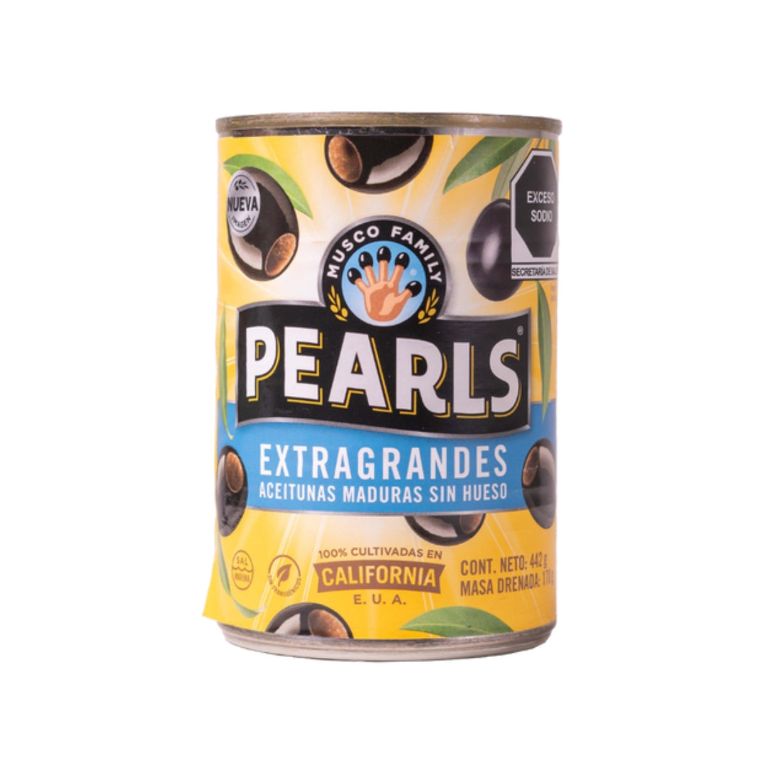 Aceitunas Pearls Negra Sin Hueso 442Gr