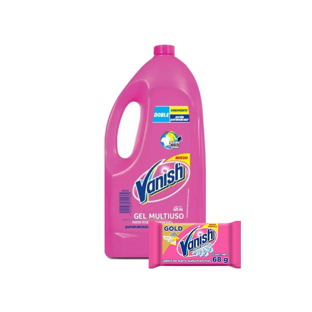 Blanqueadores Vanish Rosa 420 Ml + Vanish 68 Gr Pz