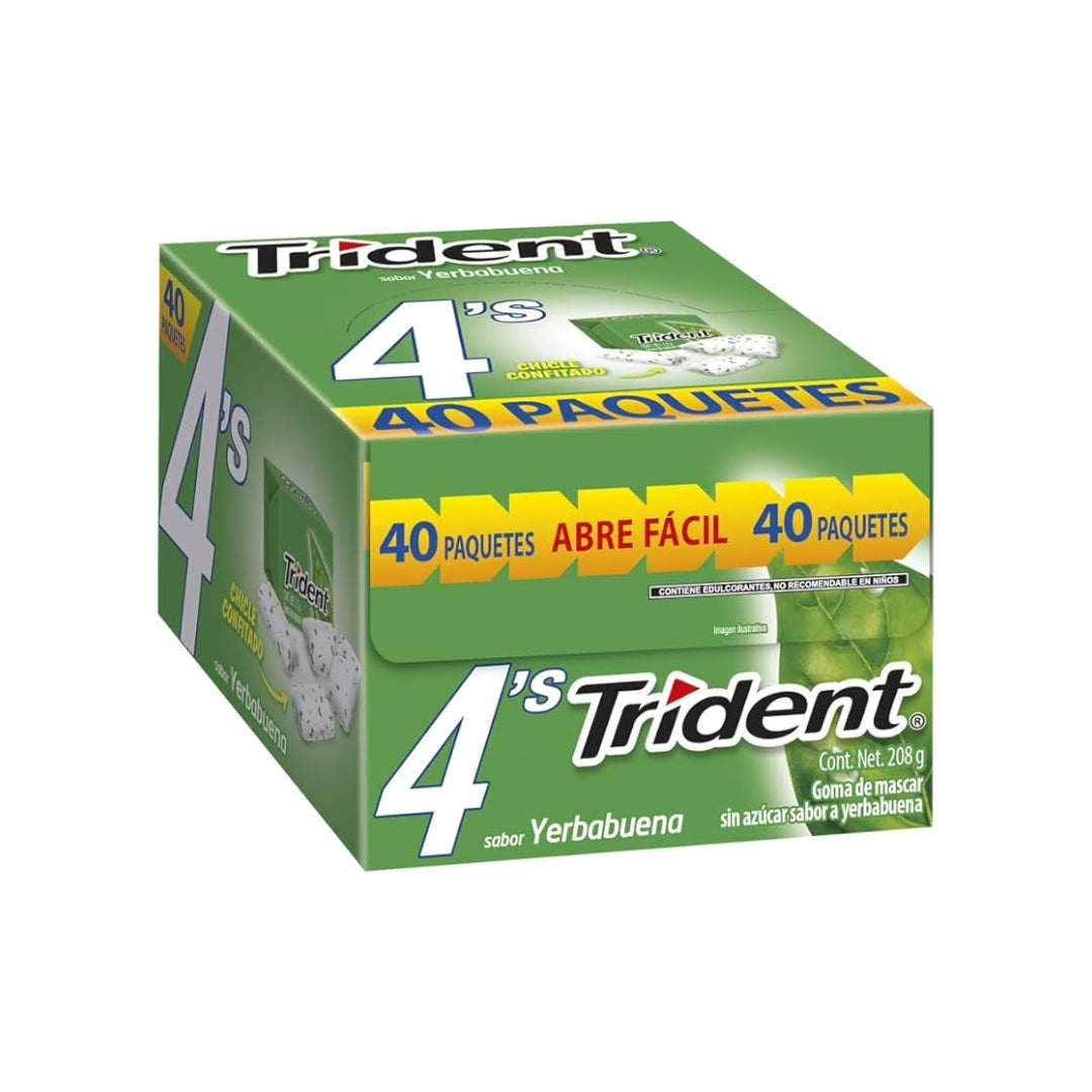 Dulces Trident Yerba Buena 208 Gr