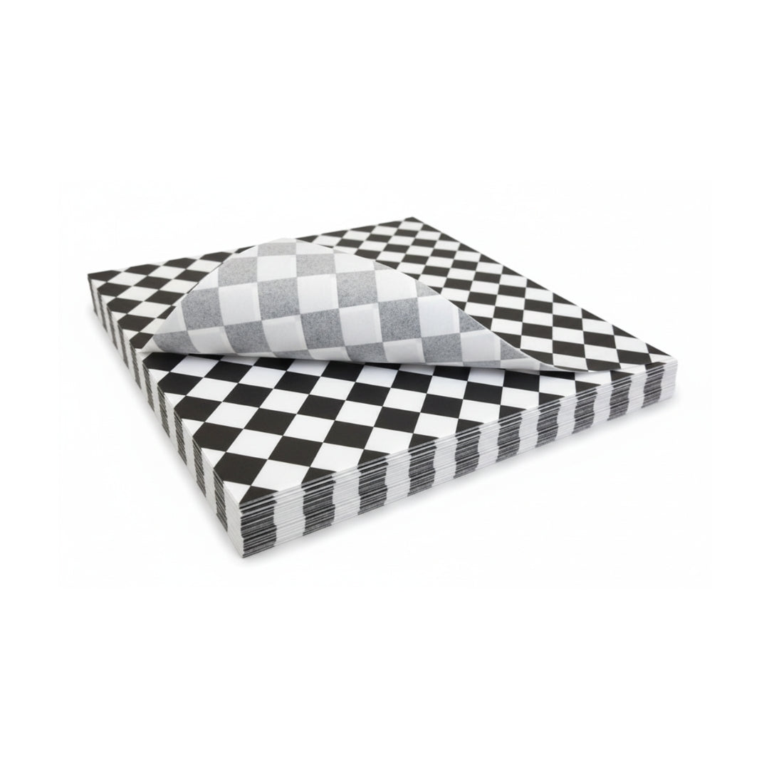 Papel Biocup Antigrasa A Cuadros Negros 30x30 1 Kg