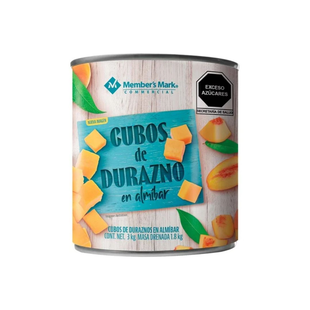 Fruta En Almibar Members Durazno Cubos 2.955 Kg (1)