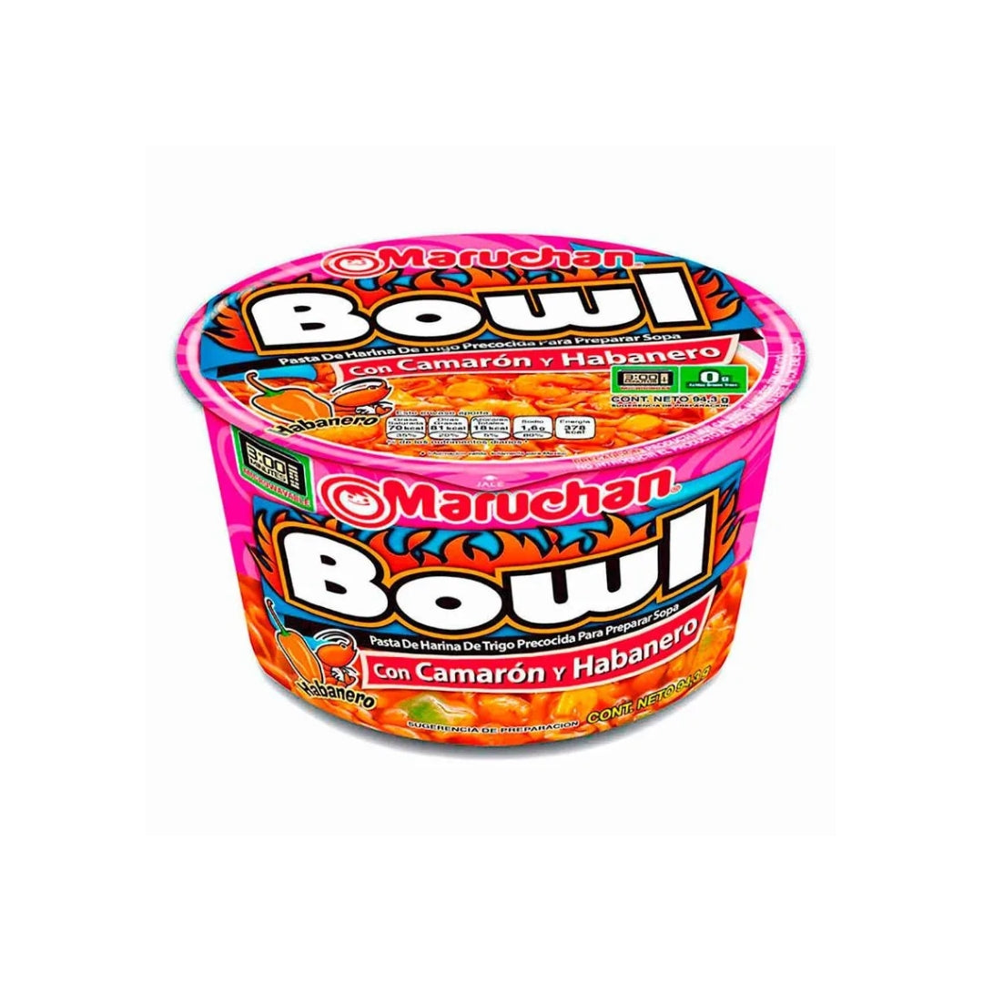 Sopa Instantanea Maruchan Bowl Camaron C/Habanero 94.3 Gr (6)