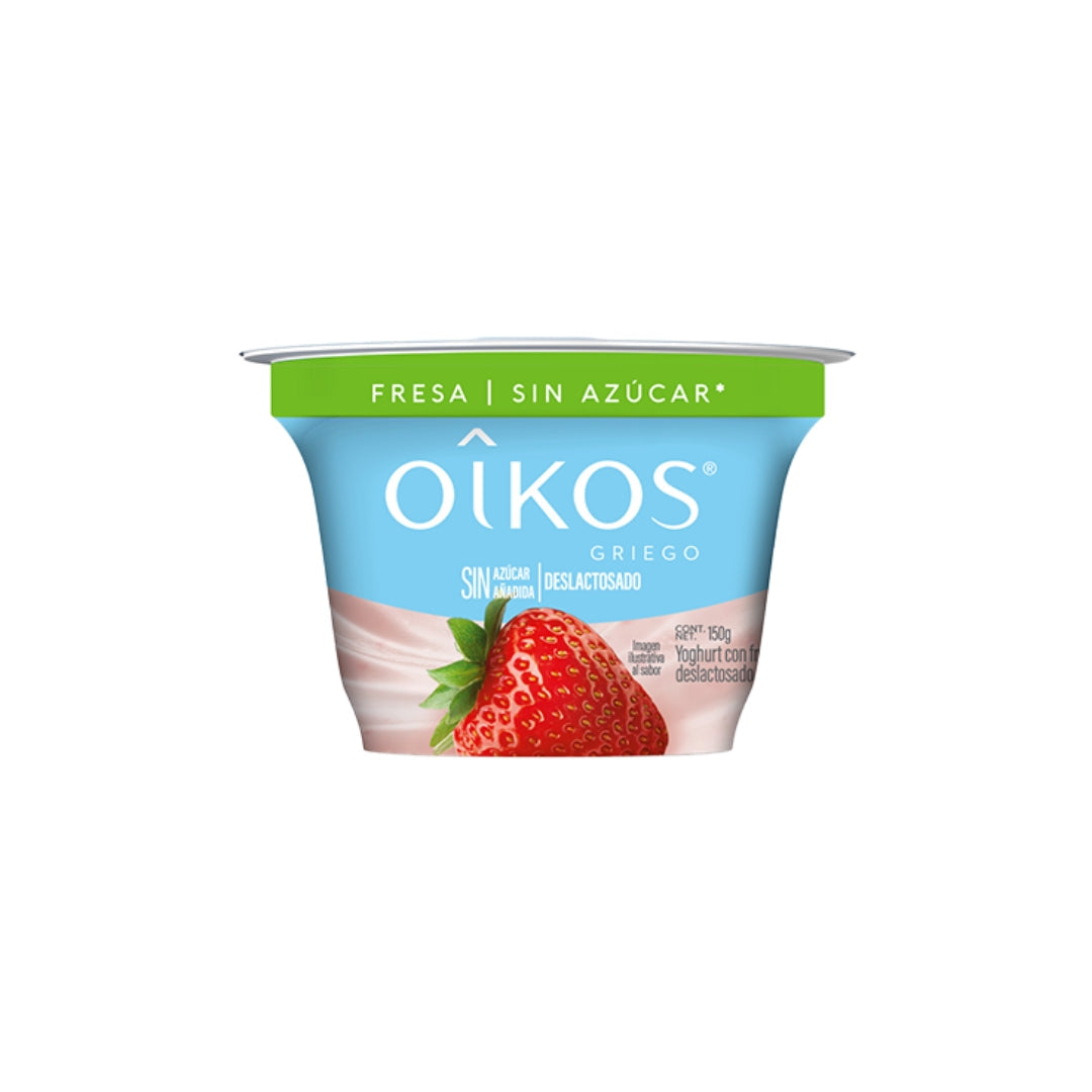 Yogurt Oikos Fresa Sin Azucar 150 Gr (12)