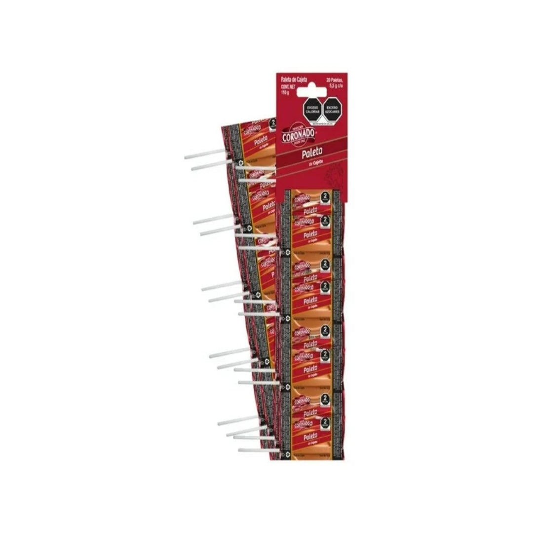 Dulces Coronado Paleton Cajeta Tira 10 pz 12 Gr (50)