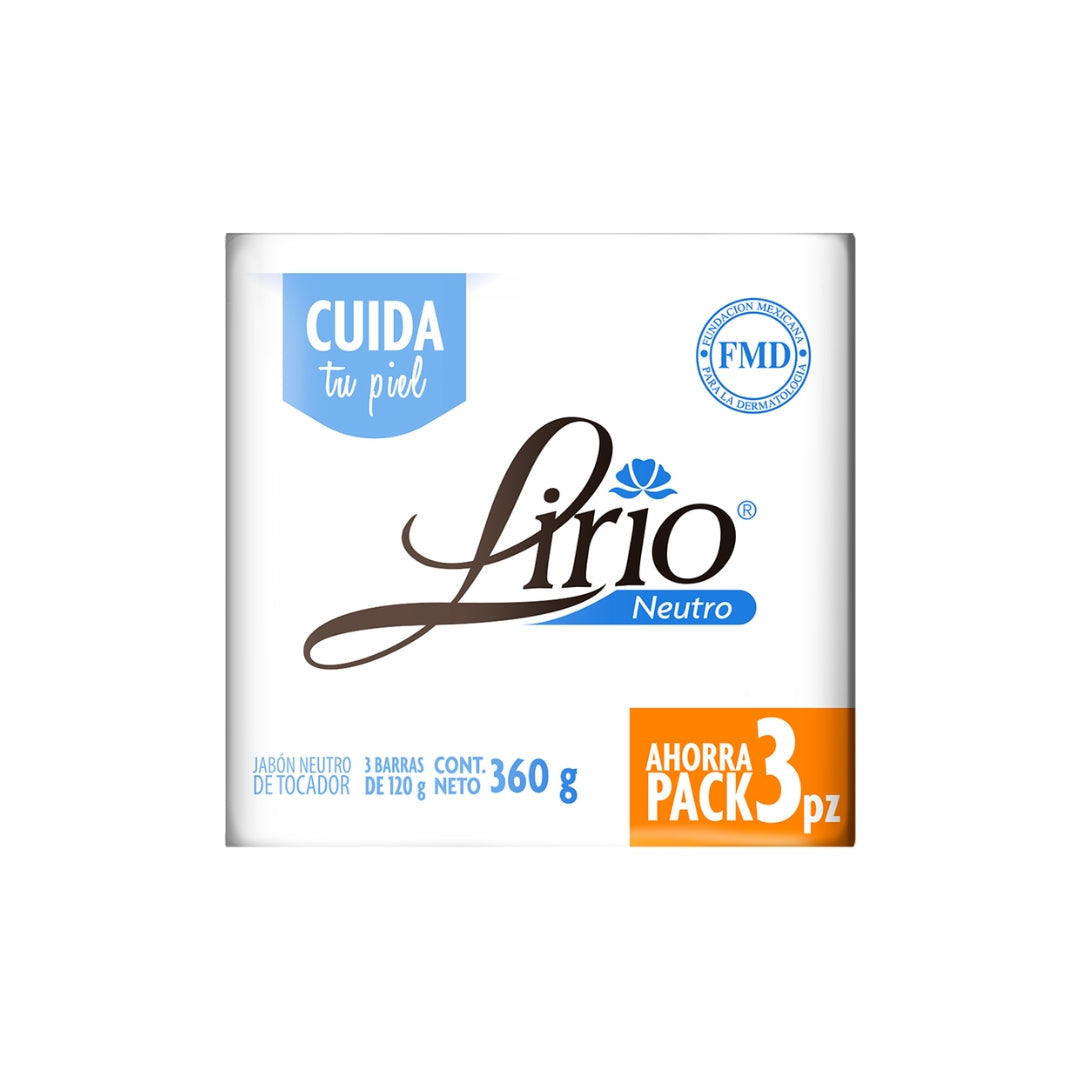 ZJabon De Baño Lirio Neutro 3 Pz 360 Gr (1)