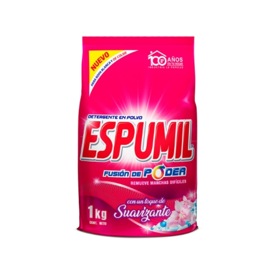 Detergente Ropa Espumil Floral Con Suavisante 1 kg (10)