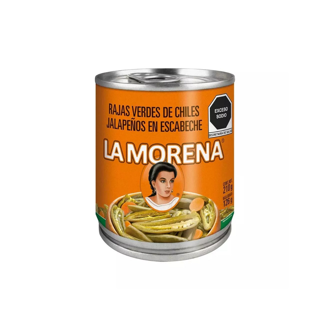 Chiles En Lata Morena Rajas 210 Gr (24)