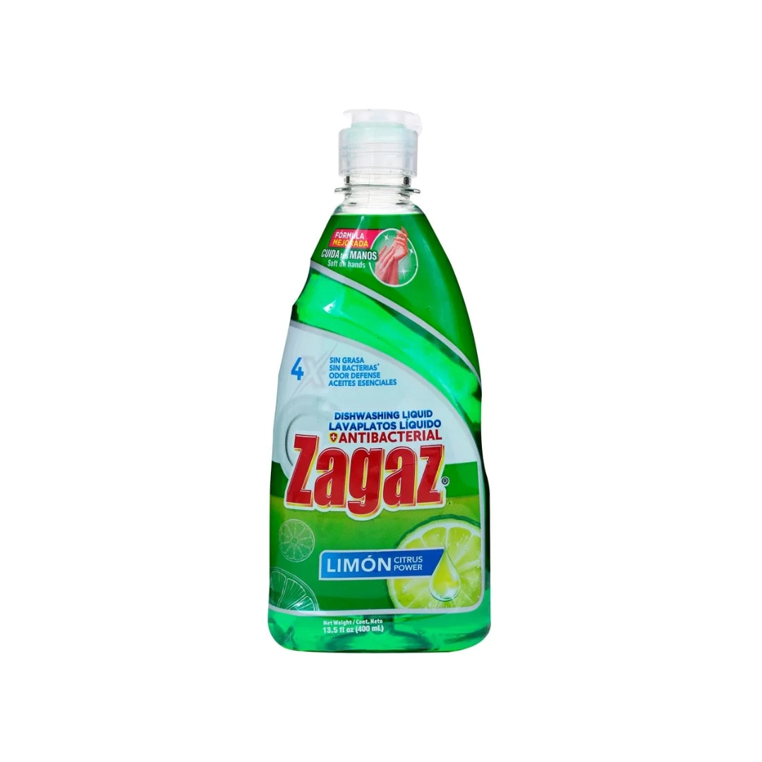 Detergente Trastes Liquido Zagaz Limon 400 Ml (24)