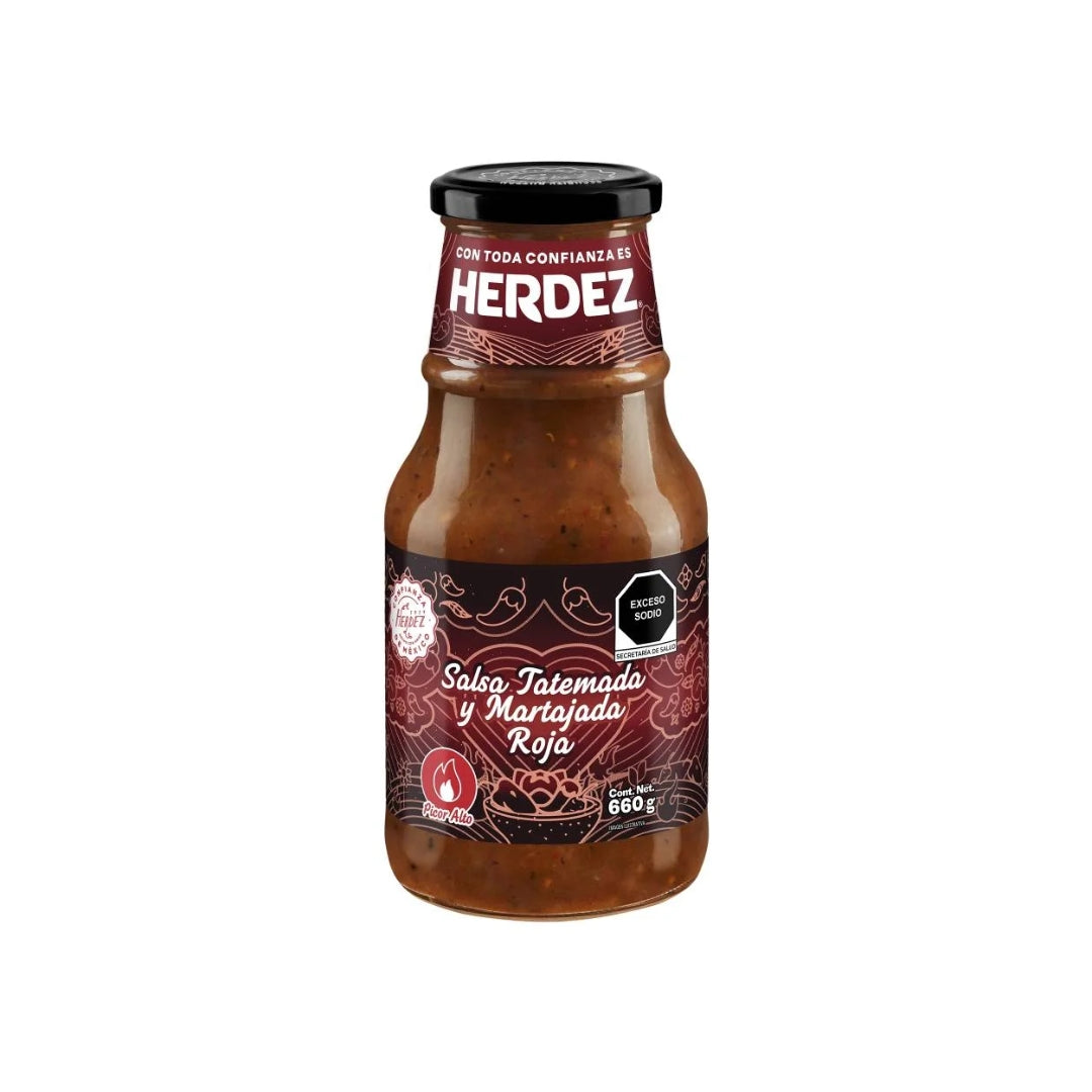 Salsa De Cocina Herdez Tatemada Y Martajada Rojo 660 Gr (1)