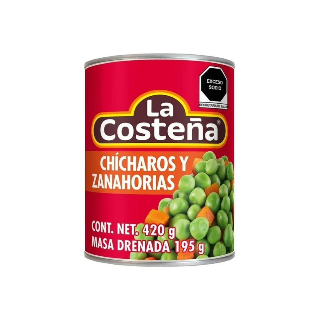 Chicharos Costeña Con Zanahoria 400 Gr (24)