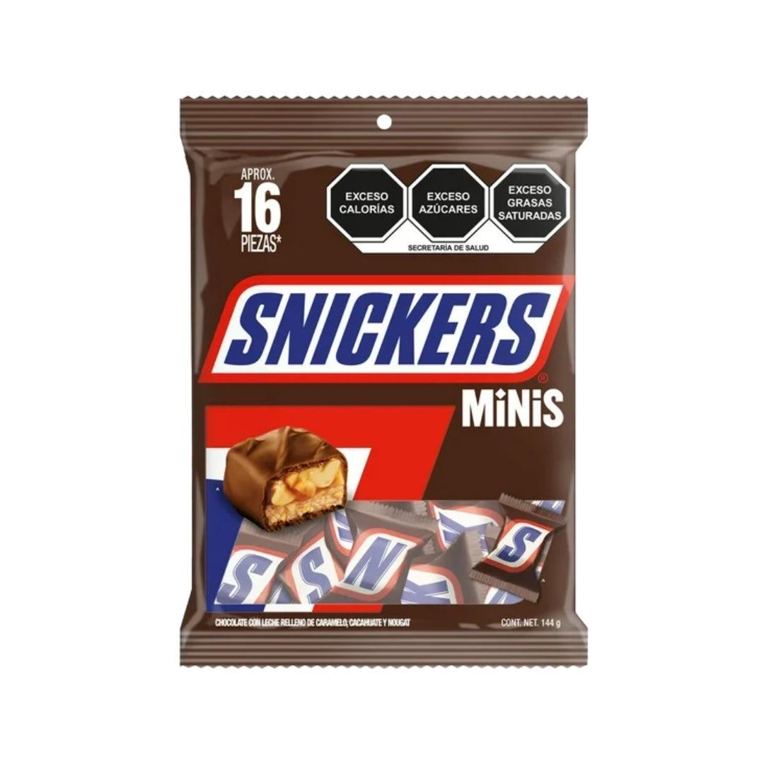Chocolate Dulce Pieza Snickers Minis Pz (16)