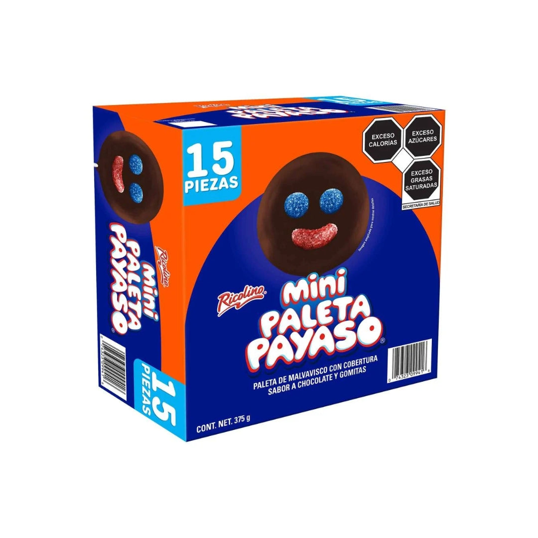 Chocolate Dulce Pieza Ricolino Paleta Mini Payaso 25Gr (15)