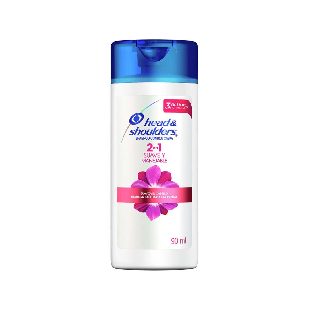 Shampoo Head & Shoulders Suave Y Manejable 90 Ml (12)
