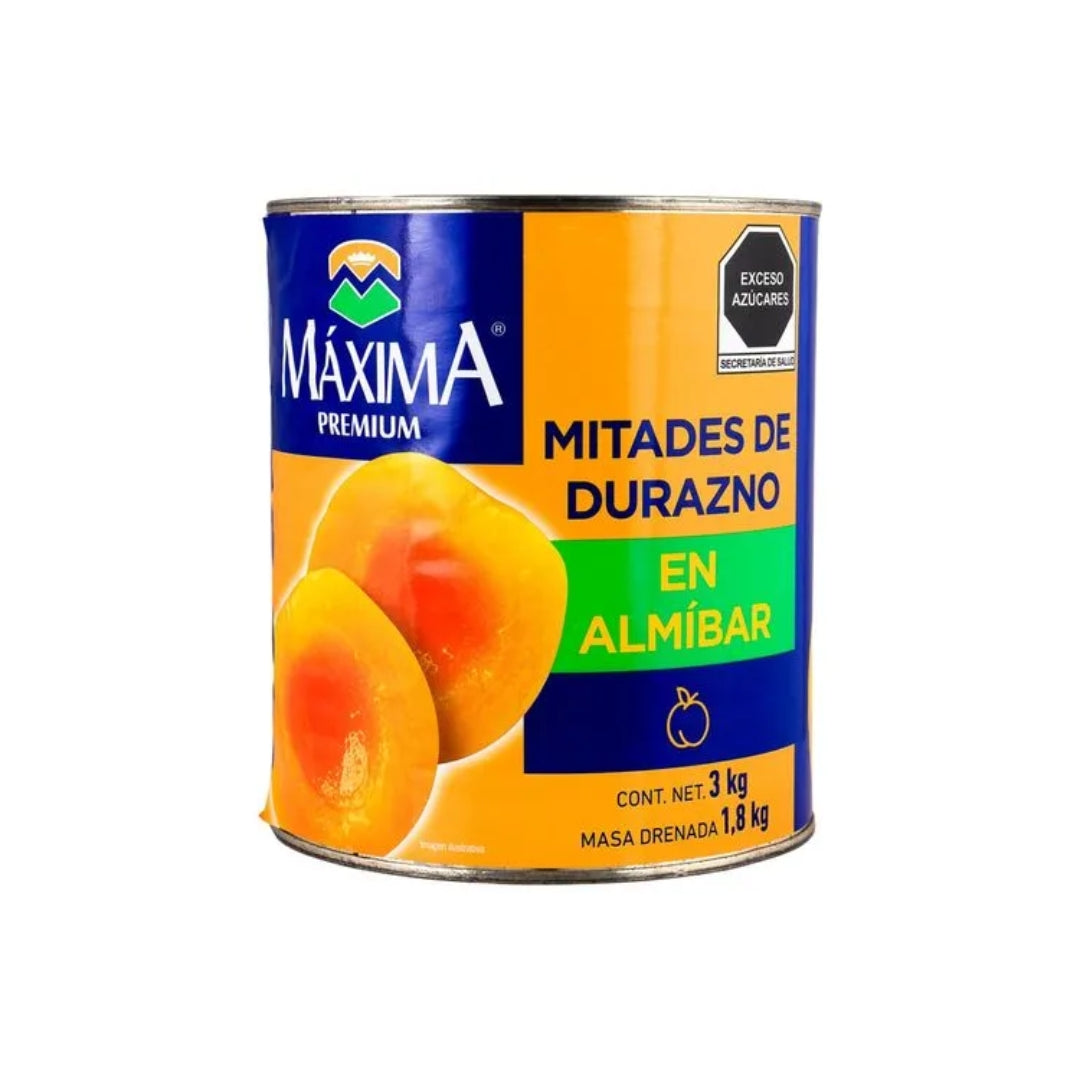 Fruta En Almibar Maxima Durazno Mitades 3 Kg (1)