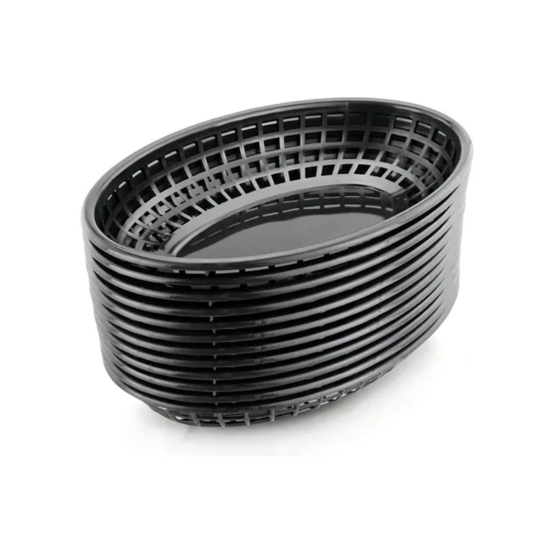 Articulos De Cocina Vencort Canasta Ovalada Negra 12 Pz (1)