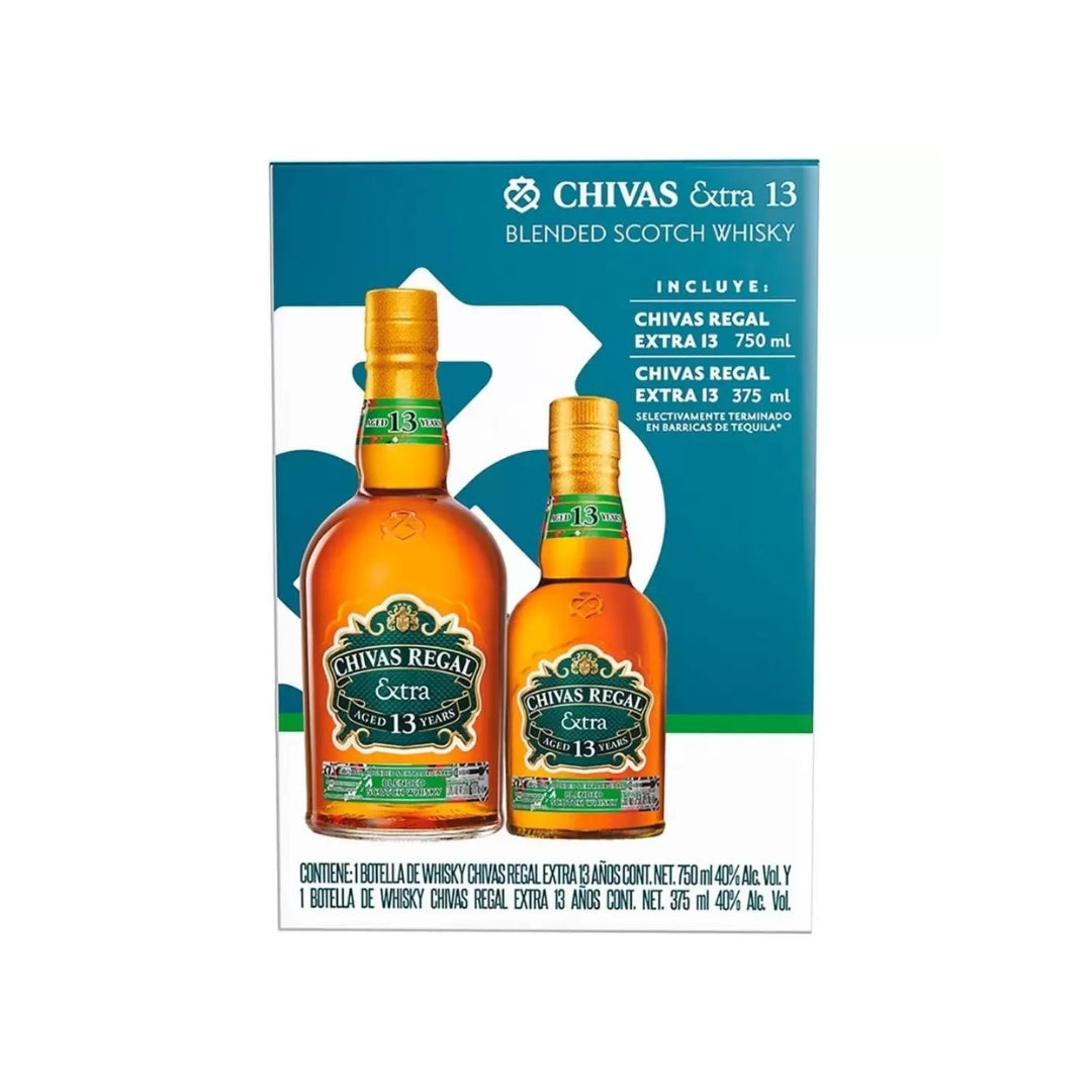 Whisky Chivas Regal 13 Años 750 Ml+Chivas Regal 13 Años Blended Tequila 375 Ml (1)
