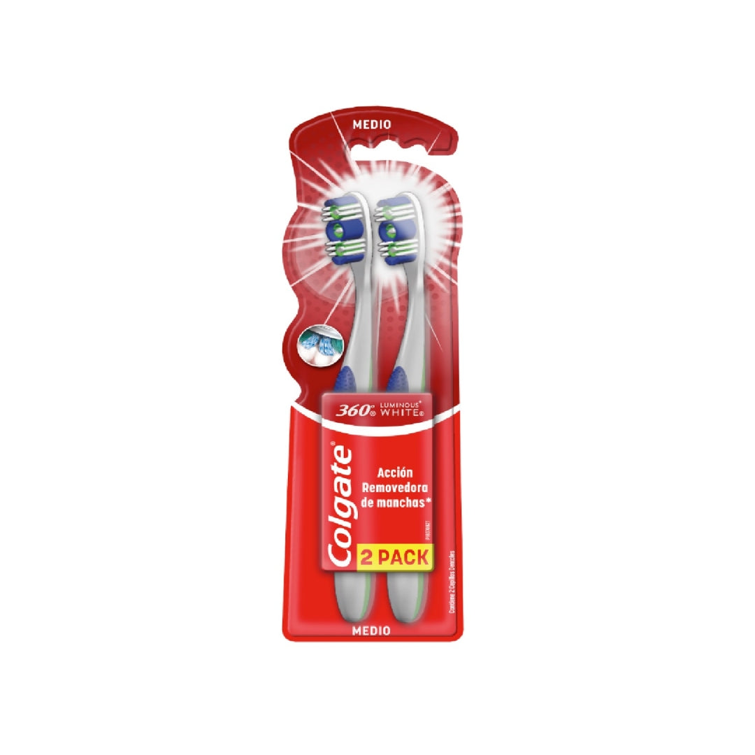 Cepillo Dental Colgate Luminous White 2 pz (1)